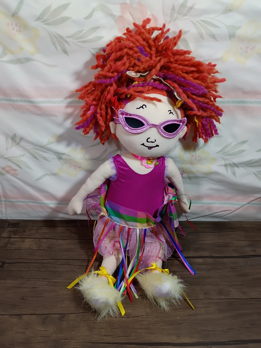 2008 Madame Alexander Fancy Nancy Cloth 18” Plush Doll Ballerina Crown Yarn Hair